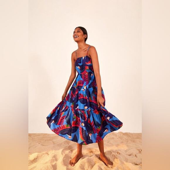 FARM Rio Rainbow Macaws Midi Dress - Picture 3 of 8